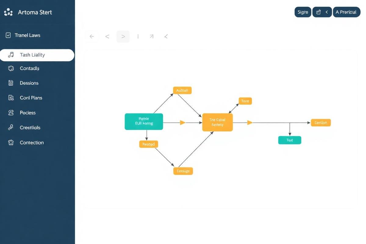 Workflow automation dashboard showing task queues and exception alerts